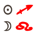 Sonne in Schütze mit Mond in Löwe