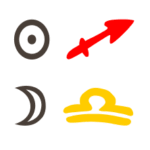 Sonne in Schütze mit Mond in Waage