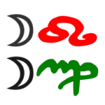 Löwe-Mond-Jungfrau-Mond