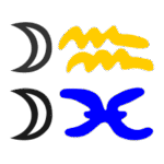 Wassermann-Mond-Fische-Mond