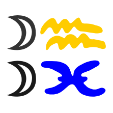 Wassermann-Mond-Fische-Mond