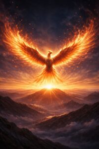 Phönix über dem Horisont